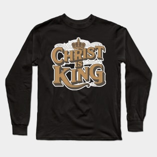 Christ is King Retro Design Long Sleeve T-Shirt